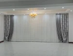 پرده کتان شاین دار والان مخمل