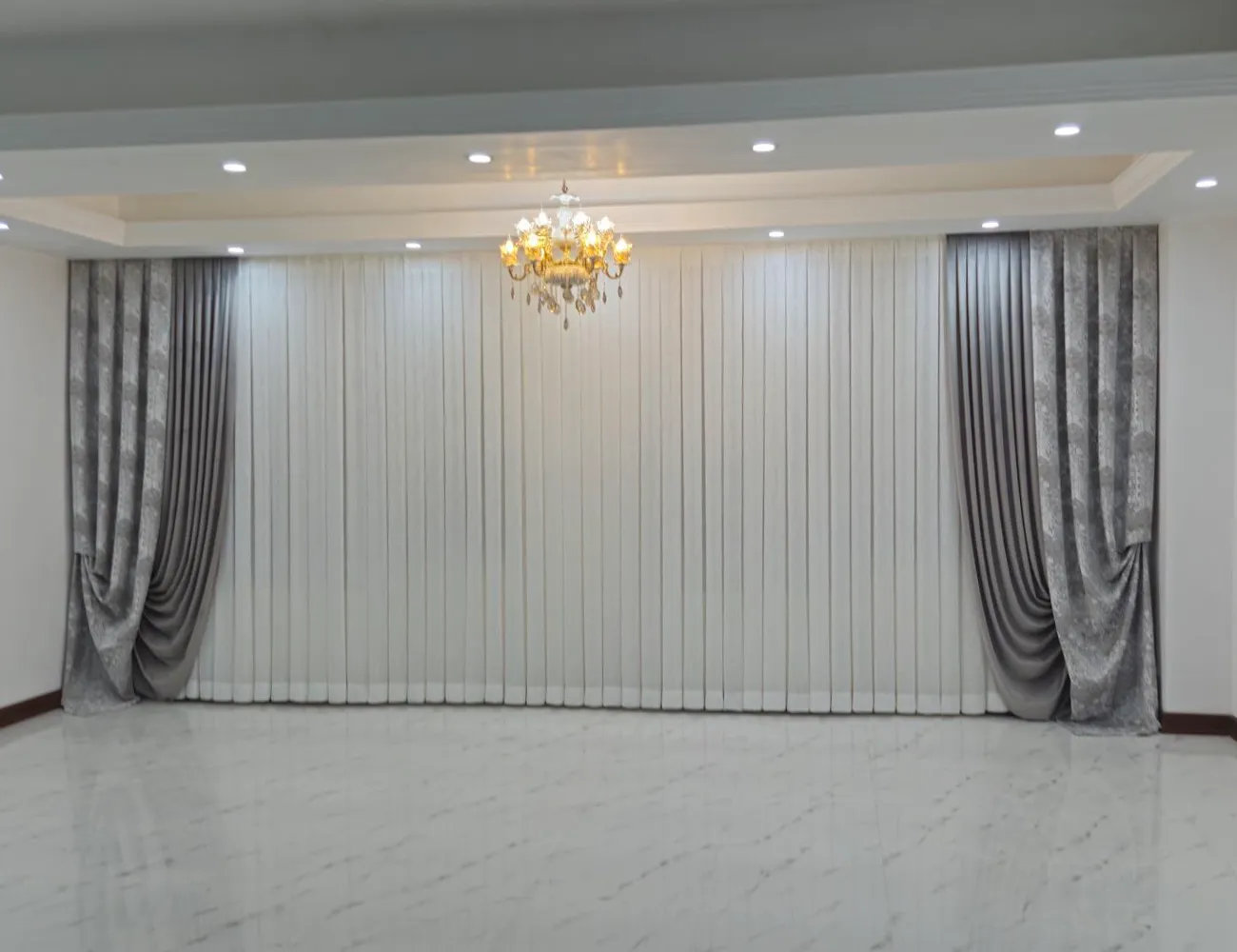1 پرده کتان شاین دار والان مخمل - Image 1