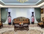 پرده مینمیال کتان ساده با والان مخمل - Image 2